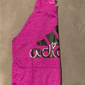 Girls pink/blk Adidas hoodie